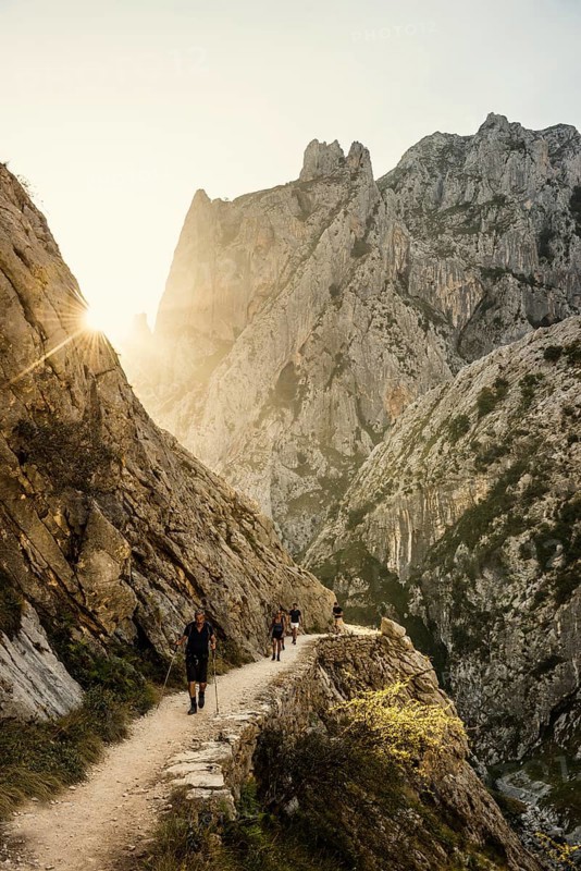 Hiking trail through the Cares Gorge