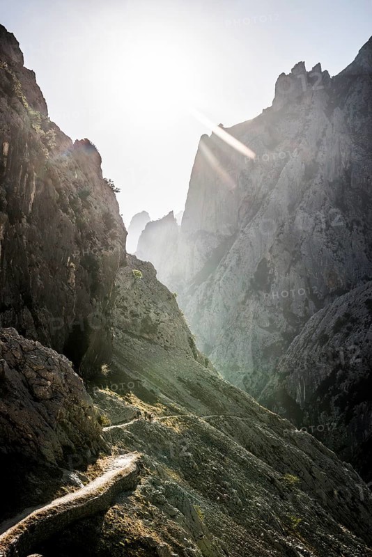 Hiking trail through the Cares Gorge