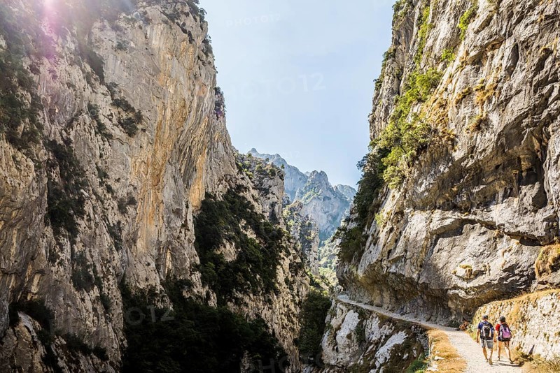 Hiking trail through the Cares Gorge