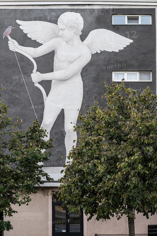 Painting on a house wall
