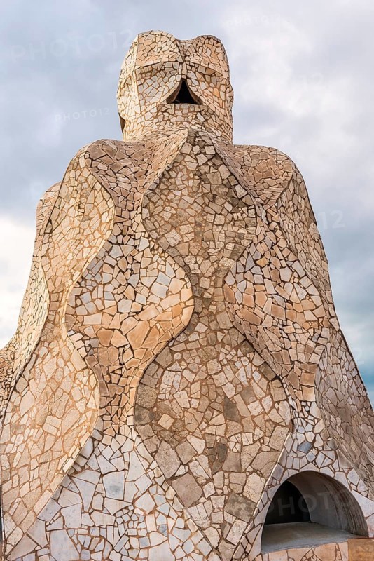 Sculptures on the roof of Casa Mila