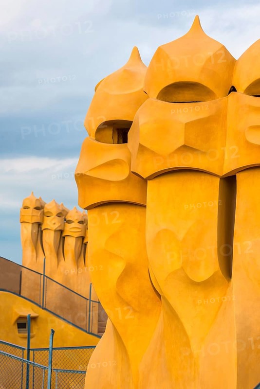 Sculptures on the roof of Casa Mila