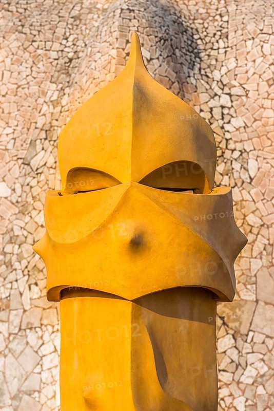 Sculptures on the roof of Casa Mila