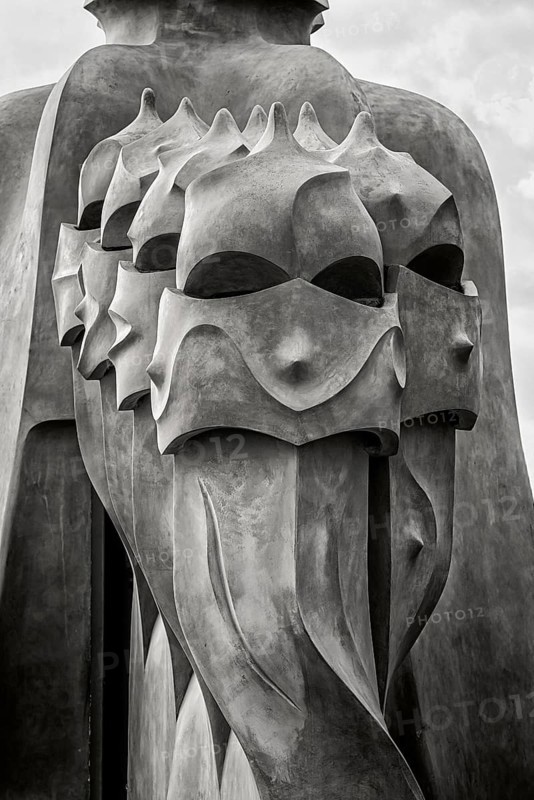 Sculptures on the roof of Casa Mila