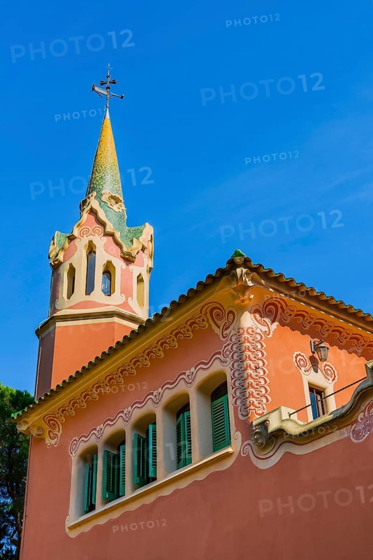 The Gaudi house museum in Park Guell in Barcelona