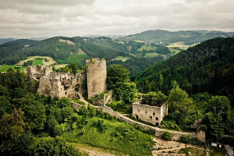 Prandegg Castle Ruin in the Mühlviertel region in Upper Austria
