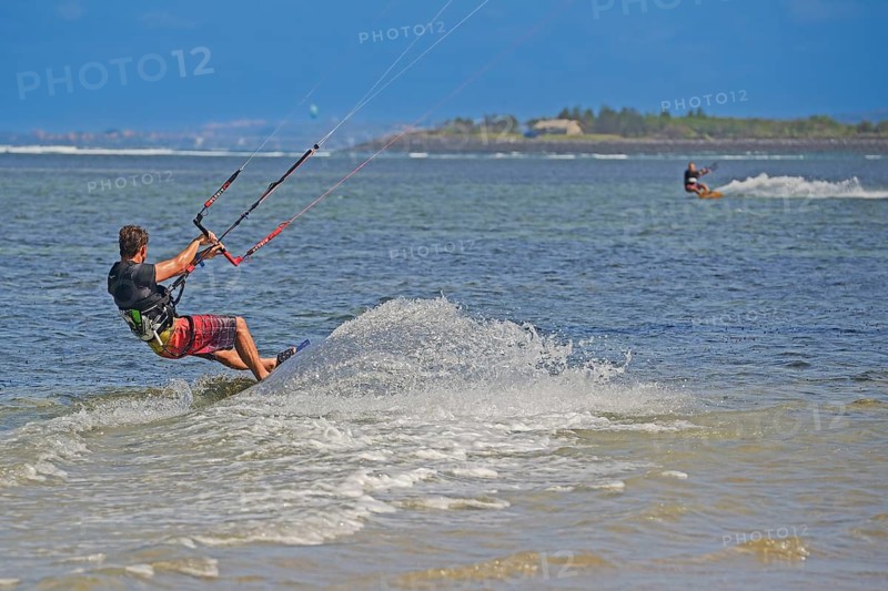 Kite surfers on Sanur beach
