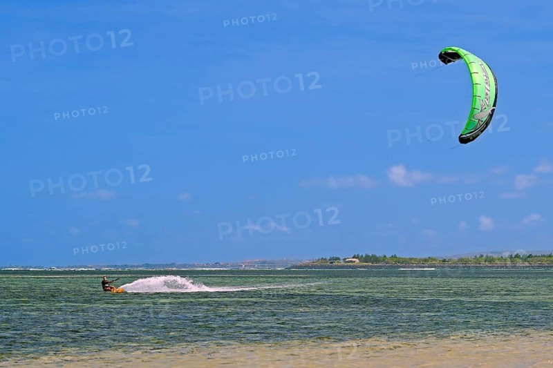 Kite surfers on Sanur beach