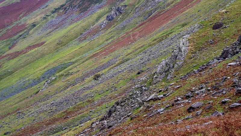 Mountain slopes at Honister Pass