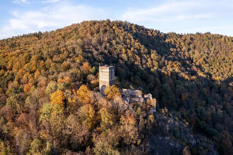 Castle Ruin Schauenstein in autumn