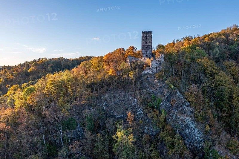 Castle Ruin Schauenstein in autumn