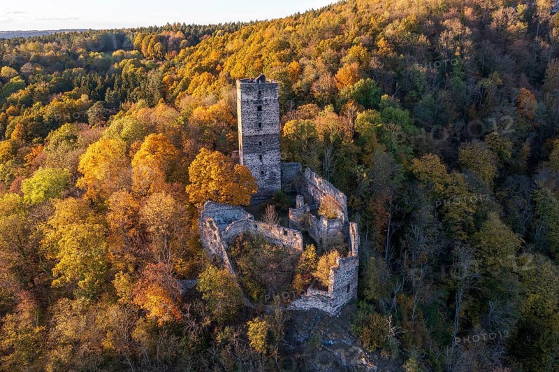 Castle Ruin Schauenstein in autumn