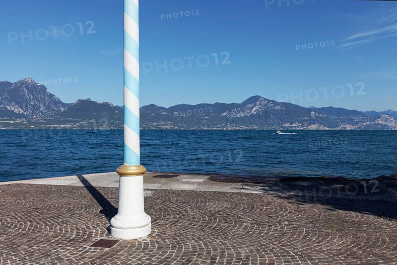Pier with flagpole