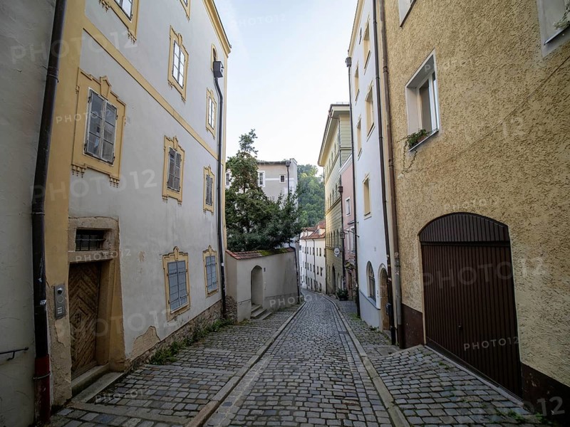 Narrow alley with old houses