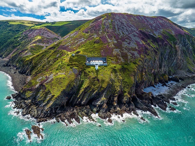 The Lighthouse Keepers Cottage from a drone