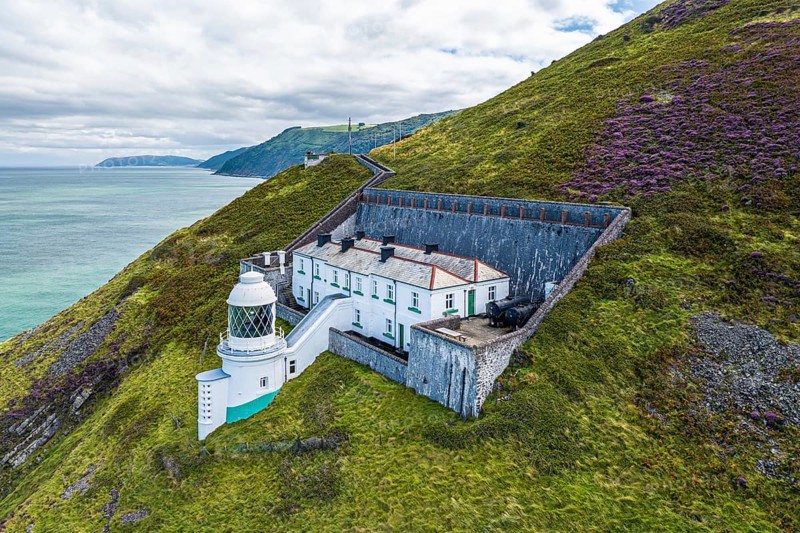 The Lighthouse Keepers Cottage from a drone