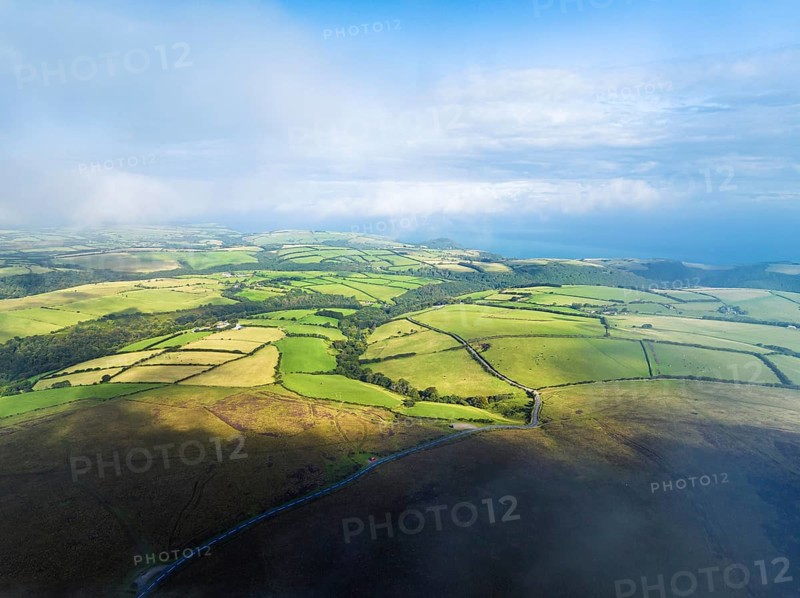 Moorland and Farms from a drone