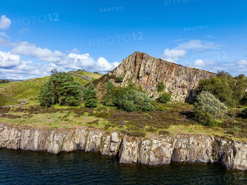 Aerial view of the former Cawfield Quarry