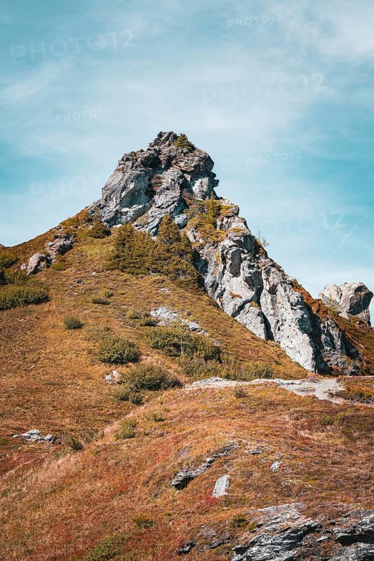 Mountain peak in industrious mountains
