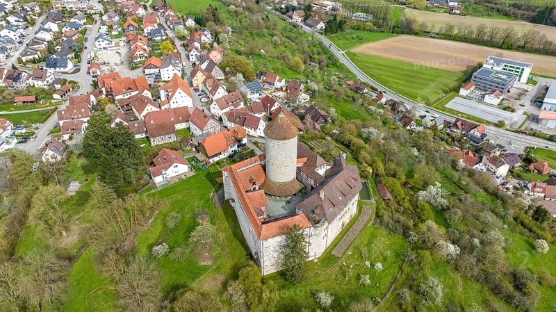 Aerial view of Reichenberg Castle