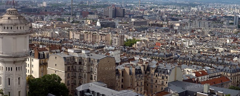 View of a district of Paris from the Sacré Coeur