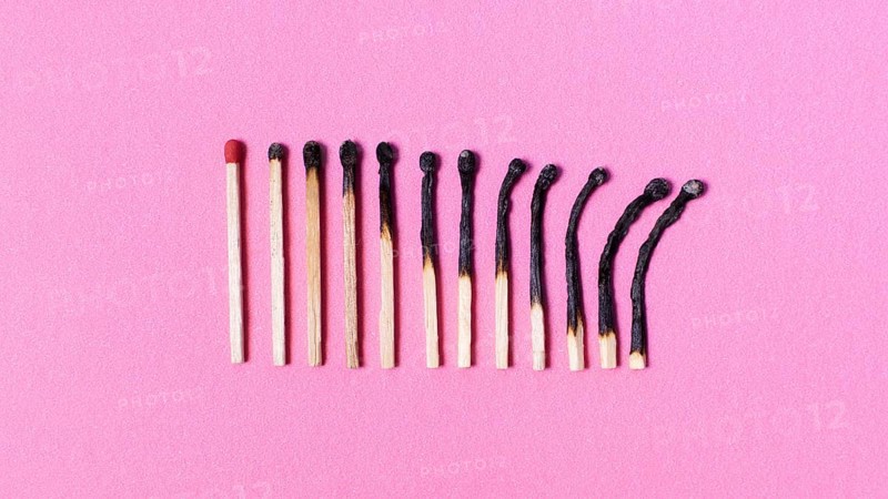 Burned matches arrangement