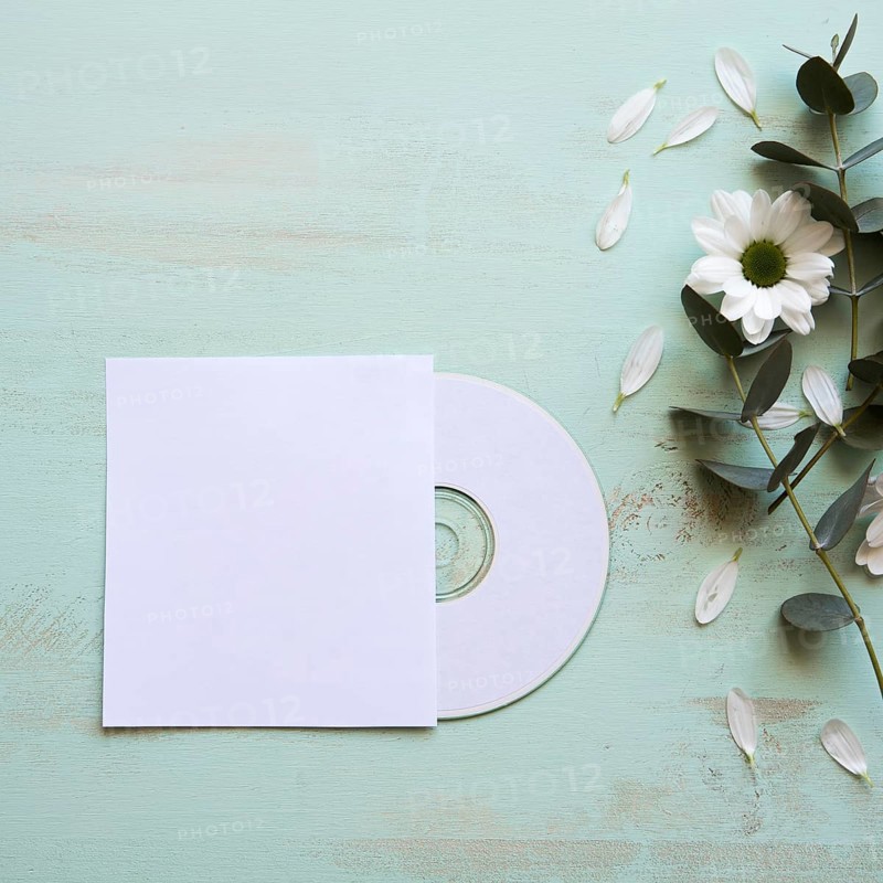 Cd mockup flower