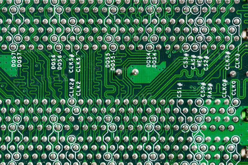 Detailed view computer circuit board