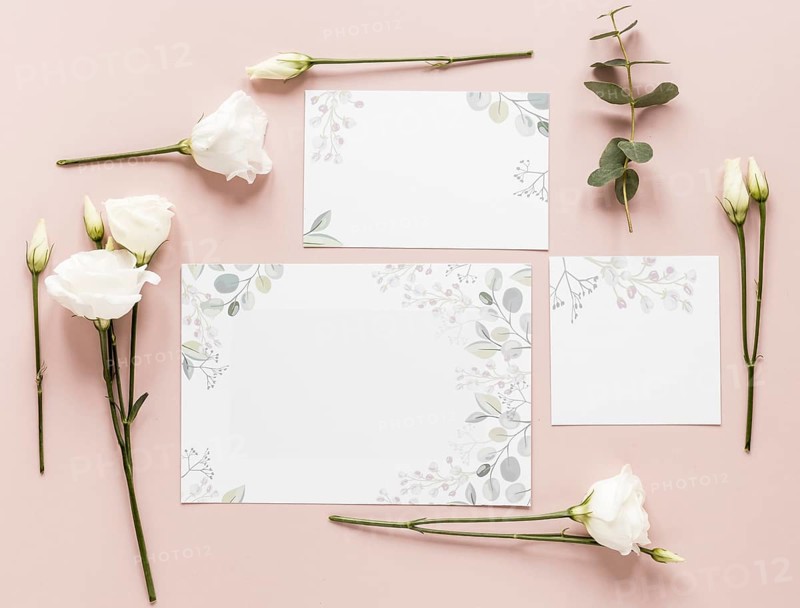 Flowers wedding invitation
