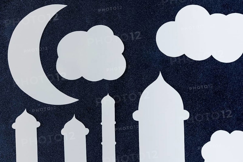 Mosque clouds made paper