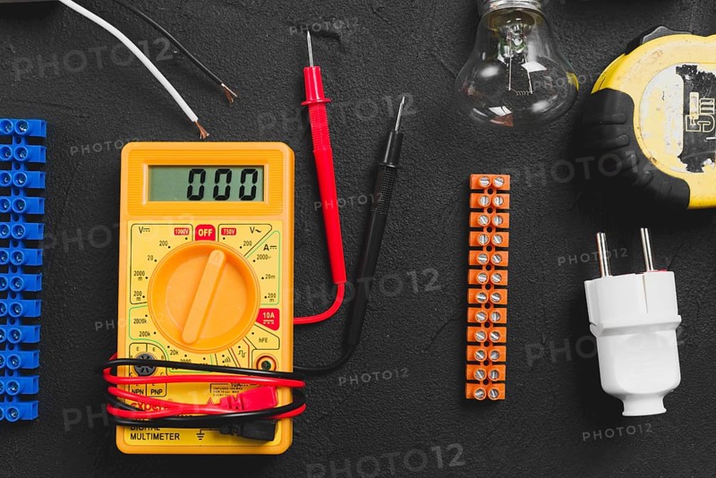 Multimeter electrical instruments table