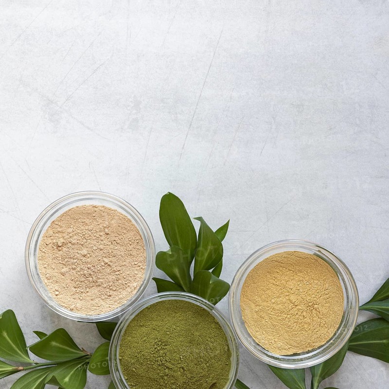 Natural spa sand bowls leaves