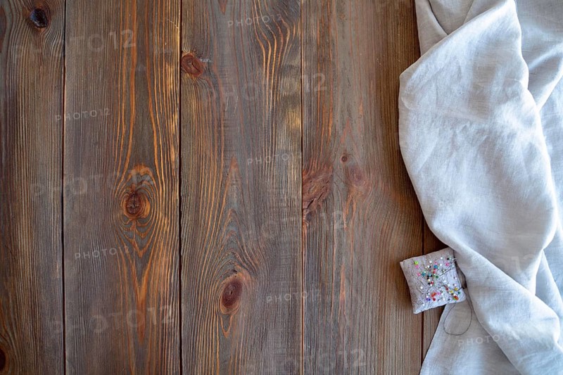 Top view planks old wood cloth