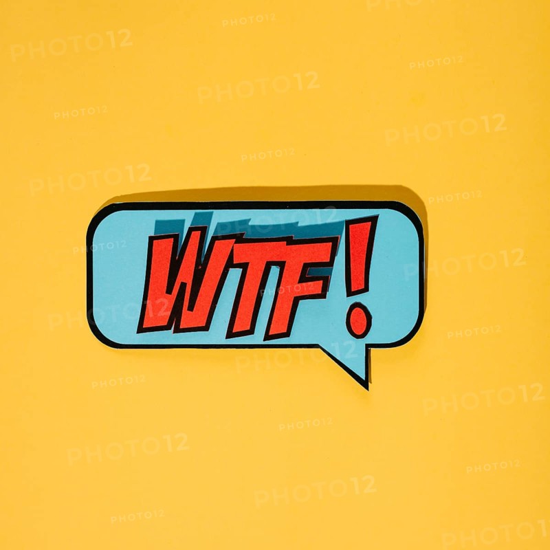 Wtf comic text collection sound effects pop art style