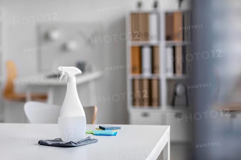 Arrangement disinfecting products desk