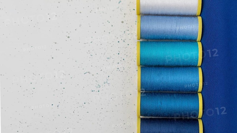 Flat lay different threads with copy space