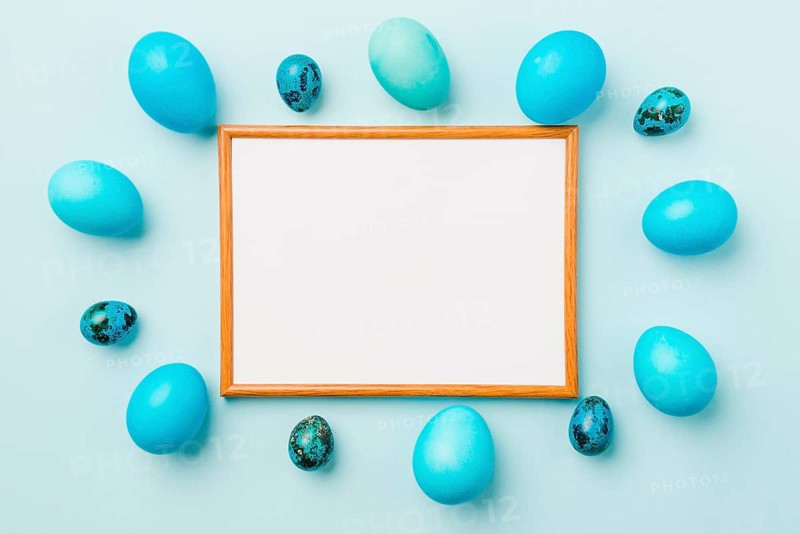 Frame blue set easter eggs