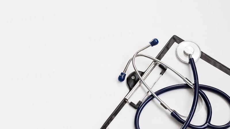 Frame with stethoscope copy space