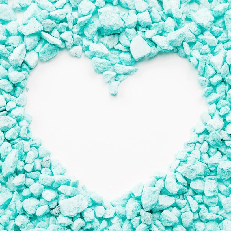 Heart turquoise stones
