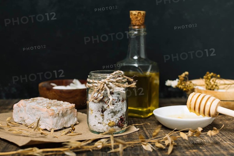 Naturel soap bar with olive oil honey