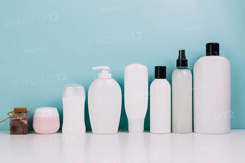 Set cosmetics bottles jars