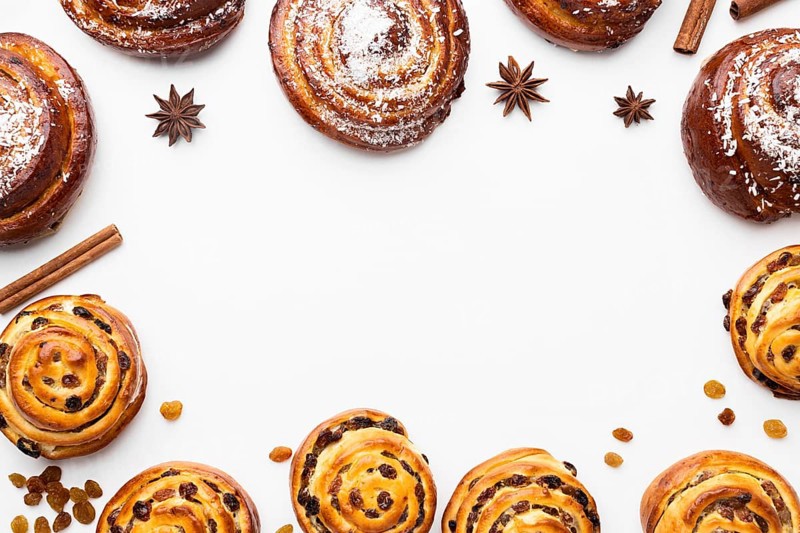Top view delicious pastry concept