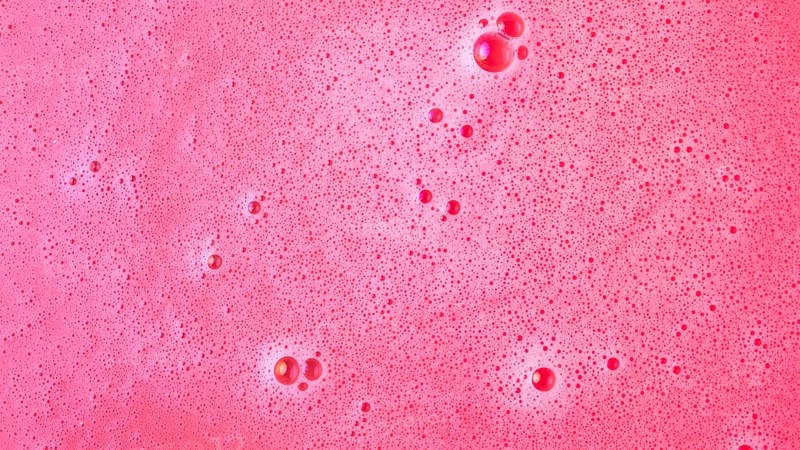Background pink dissolve bath bomb water