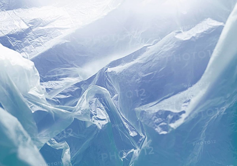 Blue abstract plastic bag concept