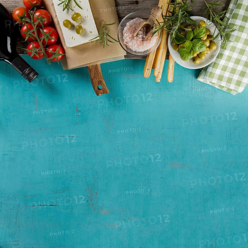 Blue surface with blank space decorative products