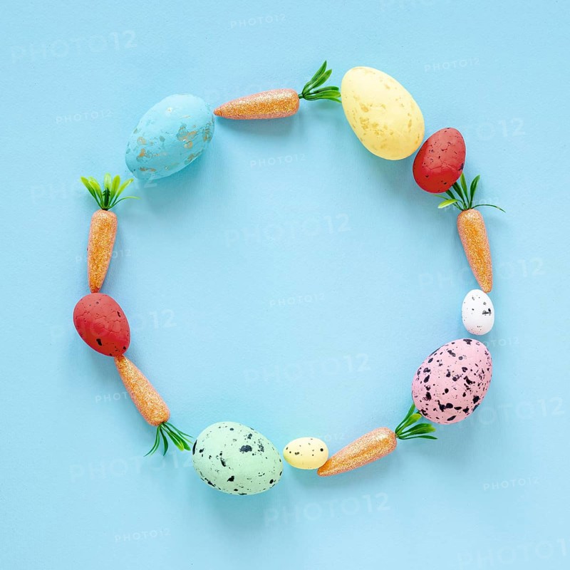 Circle shape carrots easter eggs