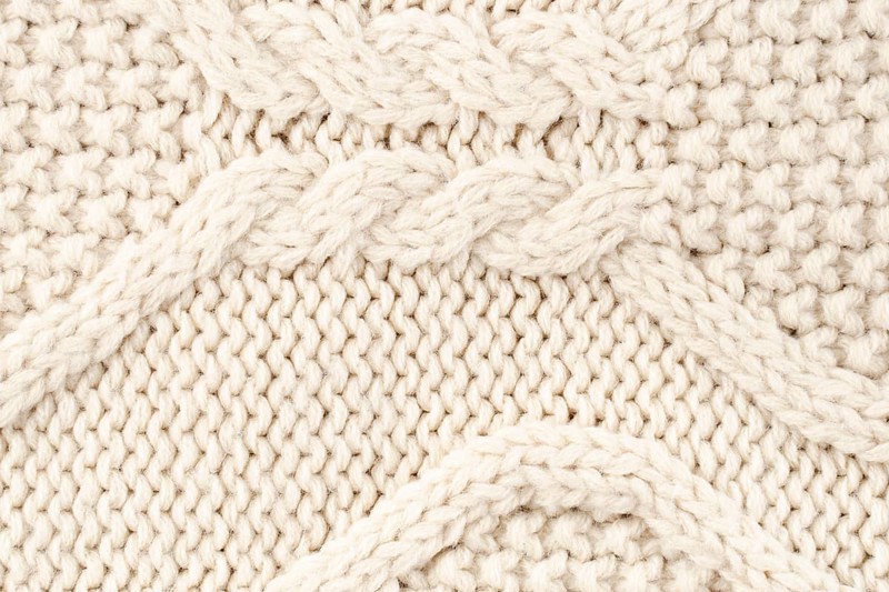 Close up cream wool pattern