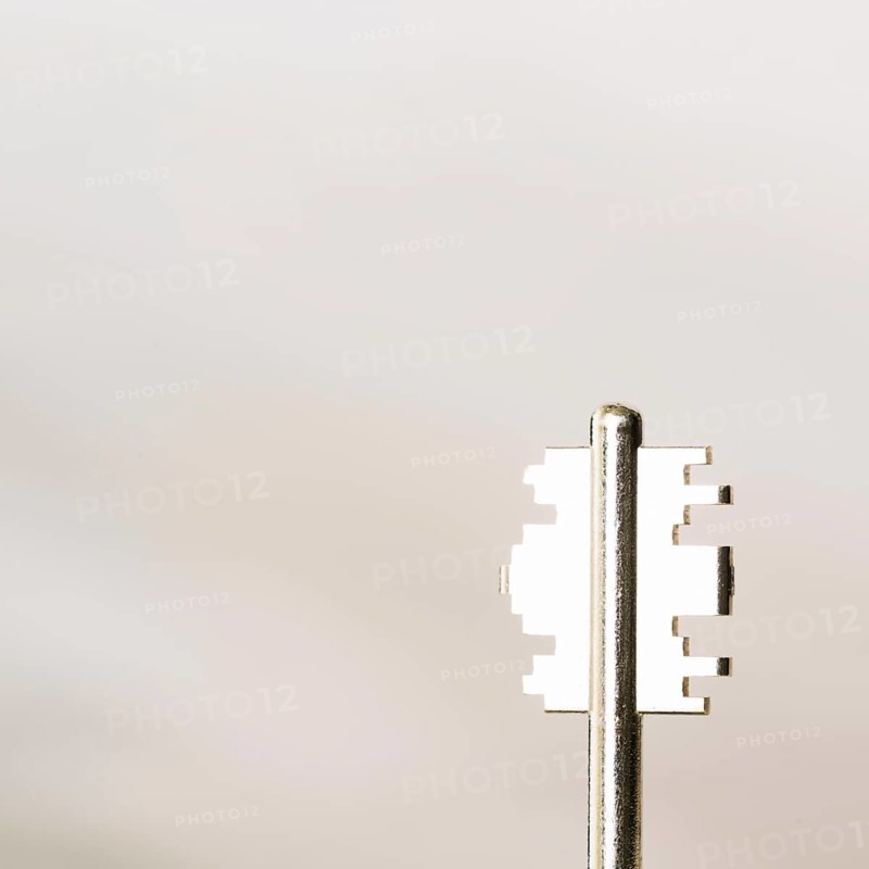 Close up metal key
