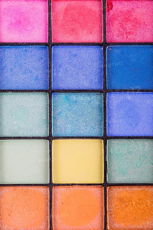 Colorful palette eye shadow colors