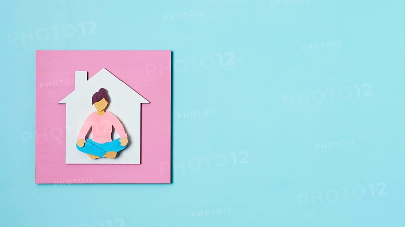 Covid concept with woman shape view